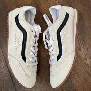 Vans Super Lowpro Shoes Marshmallow Black Womens Sz 8